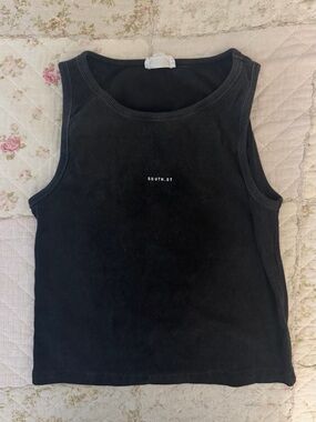 South. St Singlet Tank Top Black